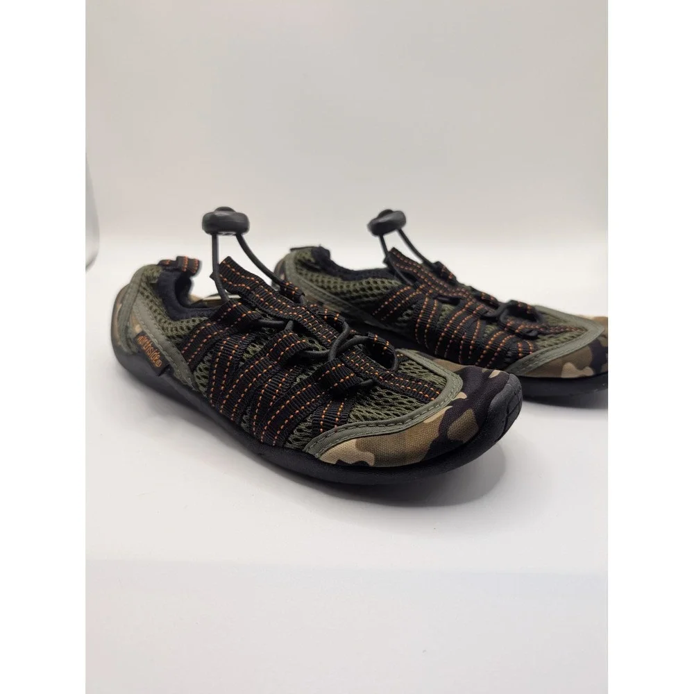 Northside Kids Camo Water Shoes Mesh Bungee Aqua Socks Green Brown Size 12